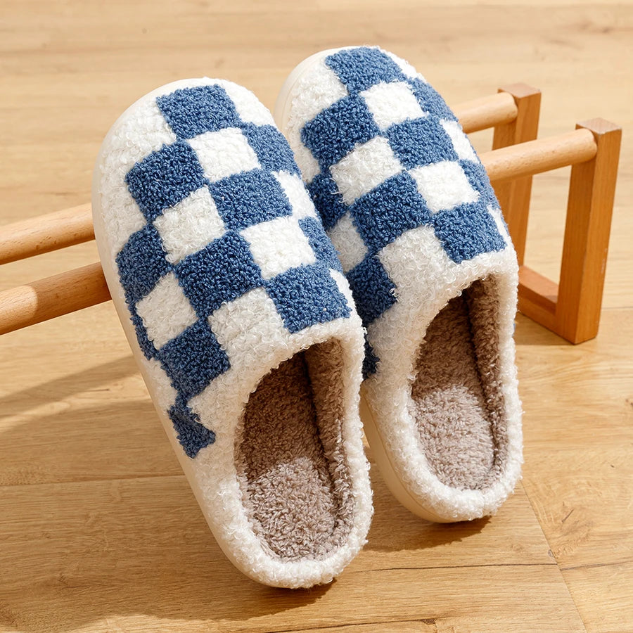 Checkered Cozy Slippers