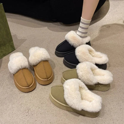 Cozy Plush Platform Slippers