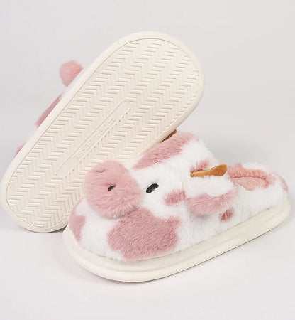 Cow Cuddles Plush Slippers