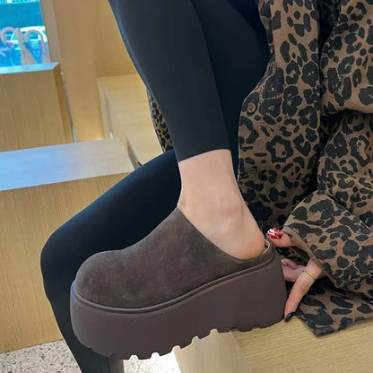 Suede Chunky Platform Clogs