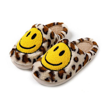 Leopard Smiley Cozy Indoor Slippers