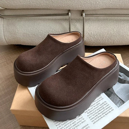 Vintage Platform Cotton Mules