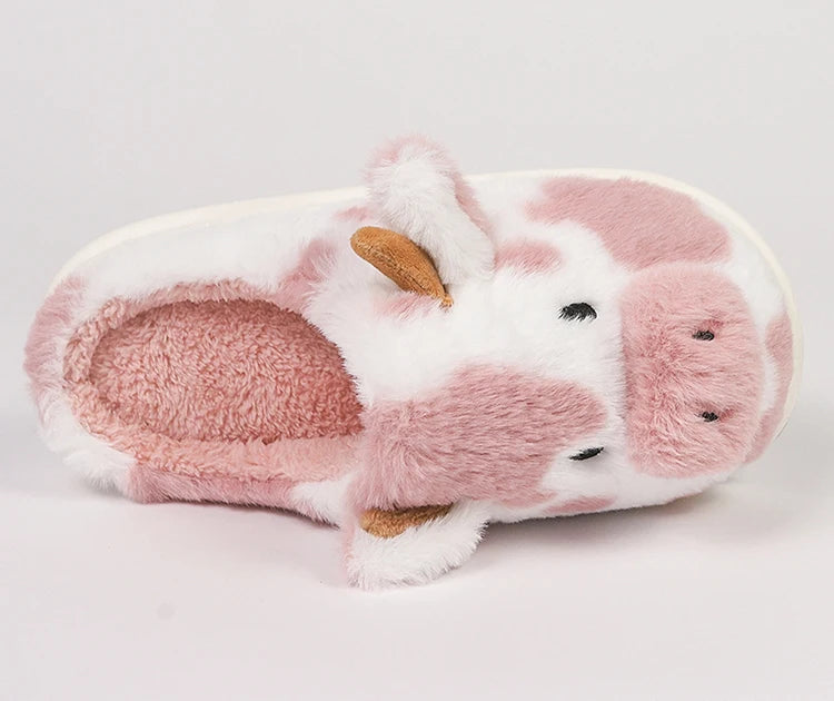 Cow Cuddles Plush Slippers