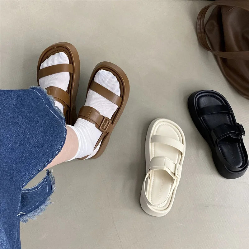Minimal Luxe Buckle Sandals