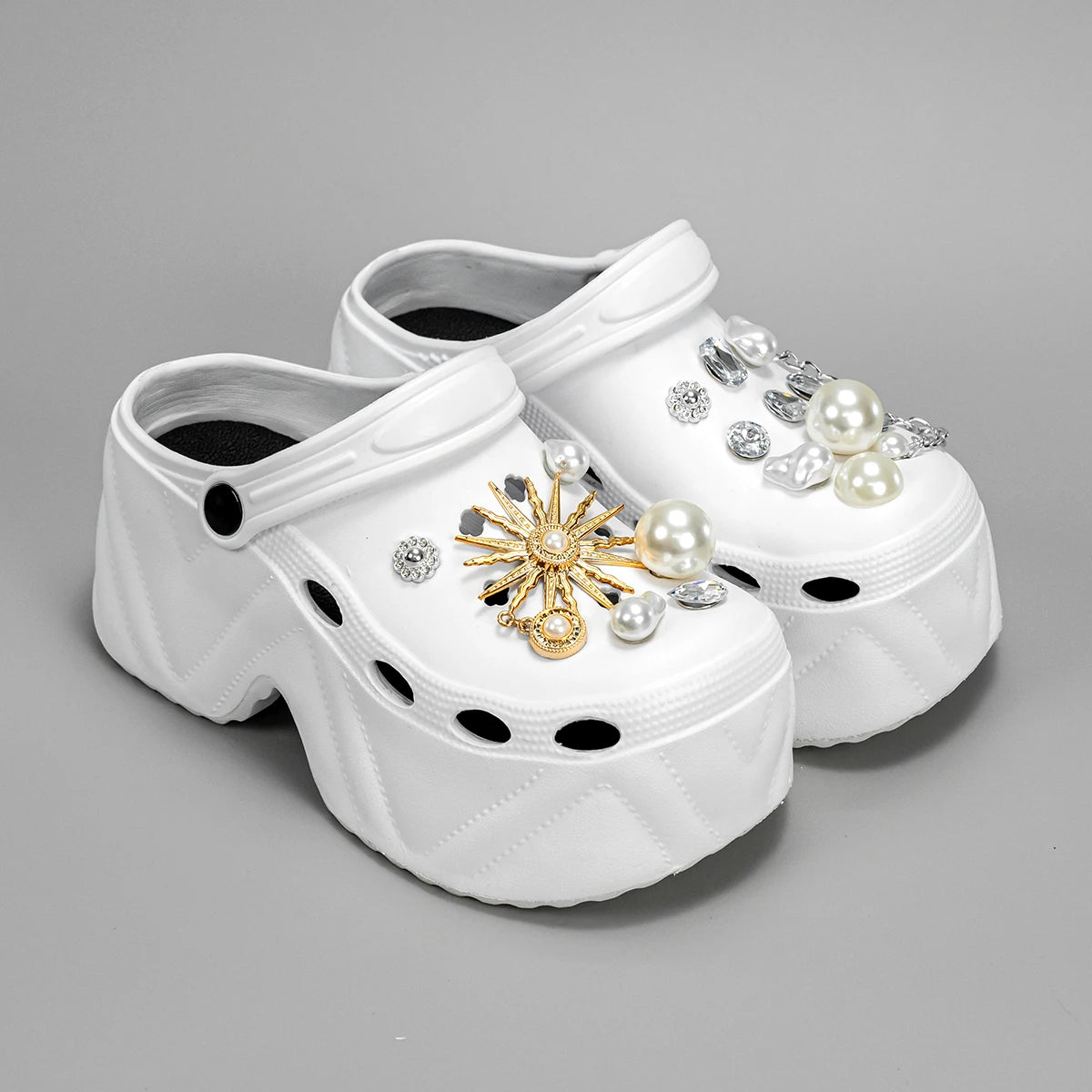 Luxury Pearl Platform Sandals Kick Boosters