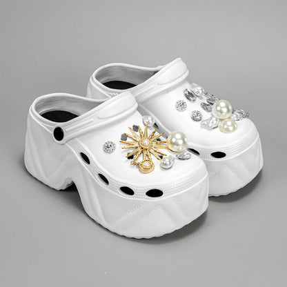 Luxury Pearl Platform Sandals Kick Boosters