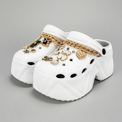 Chunky Chain Platform Sandals