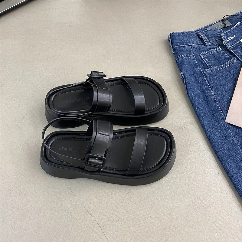 Minimal Luxe Buckle Sandals