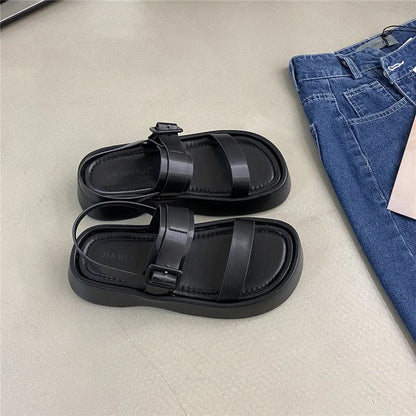 Minimal Luxe Buckle Sandals