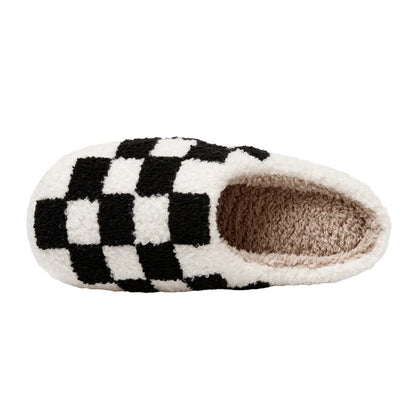 Checkered Cozy Slippers