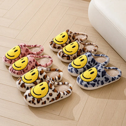 Leopard Smiley Cozy Indoor Slippers