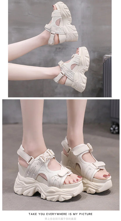 Super High Hidden Wedge Platform Sandals