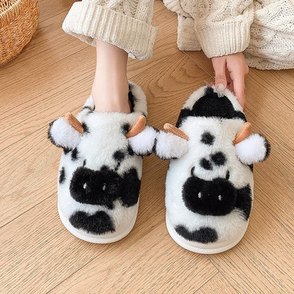 Cow Cuddles Plush Slippers