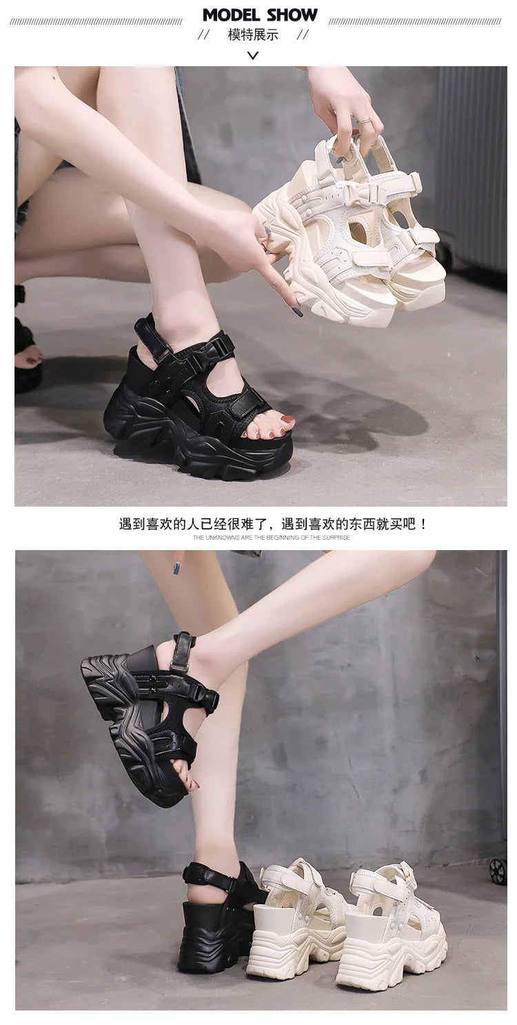 Super High Hidden Wedge Platform Sandals