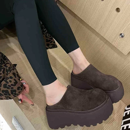 Suede Chunky Platform Clogs