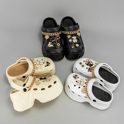 Chunky Chain Platform Sandals