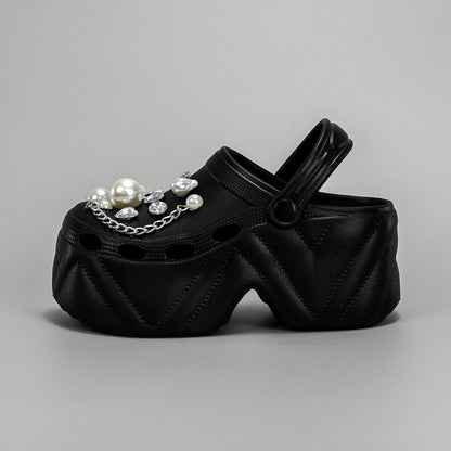 Luxury Pearl Platform Sandals - Kick Boosters