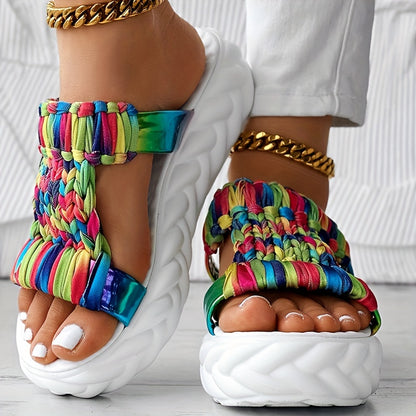 Braided Platform Slippers