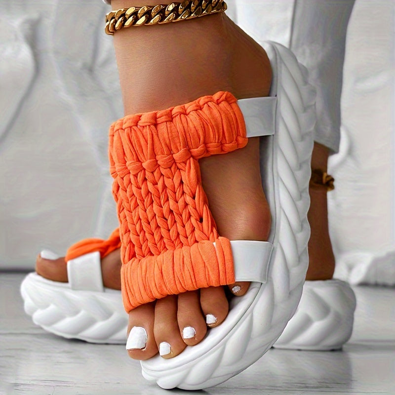 Braided Platform Slippers