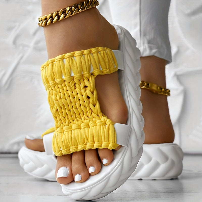 Braided Platform Slippers
