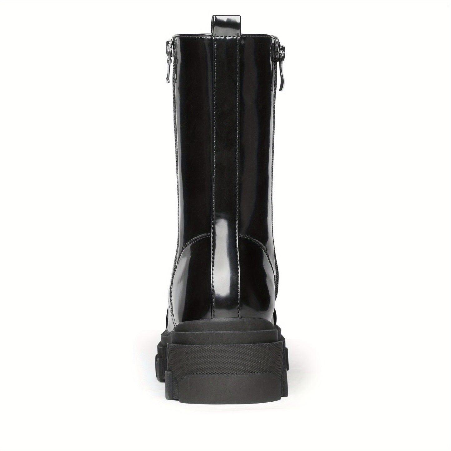 Glossy Combat Platform Boots