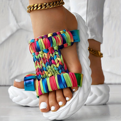 Braided Platform Slippers