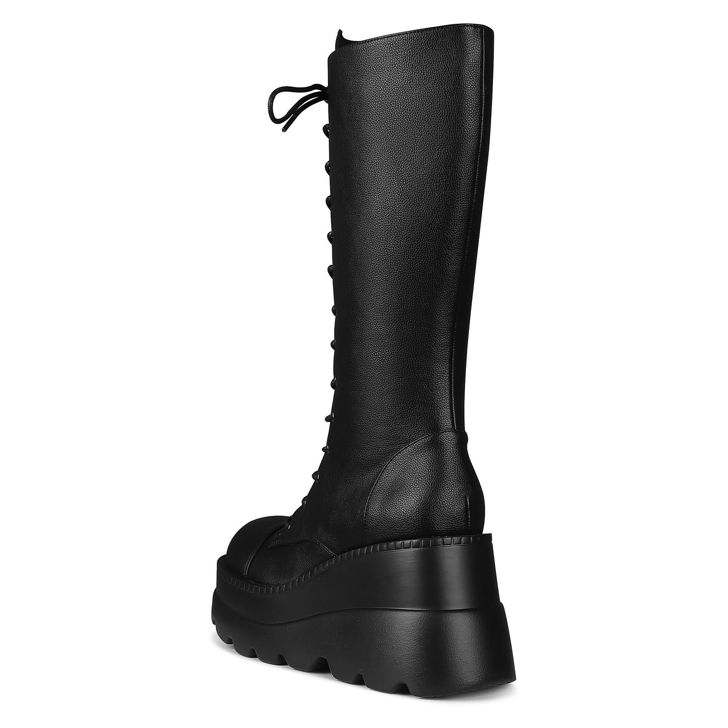 Minimalist Platform Lace-Up Boots