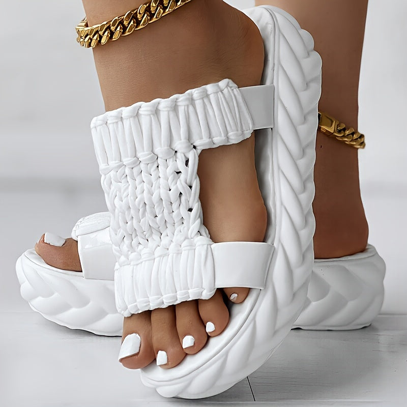 Braided Platform Slippers