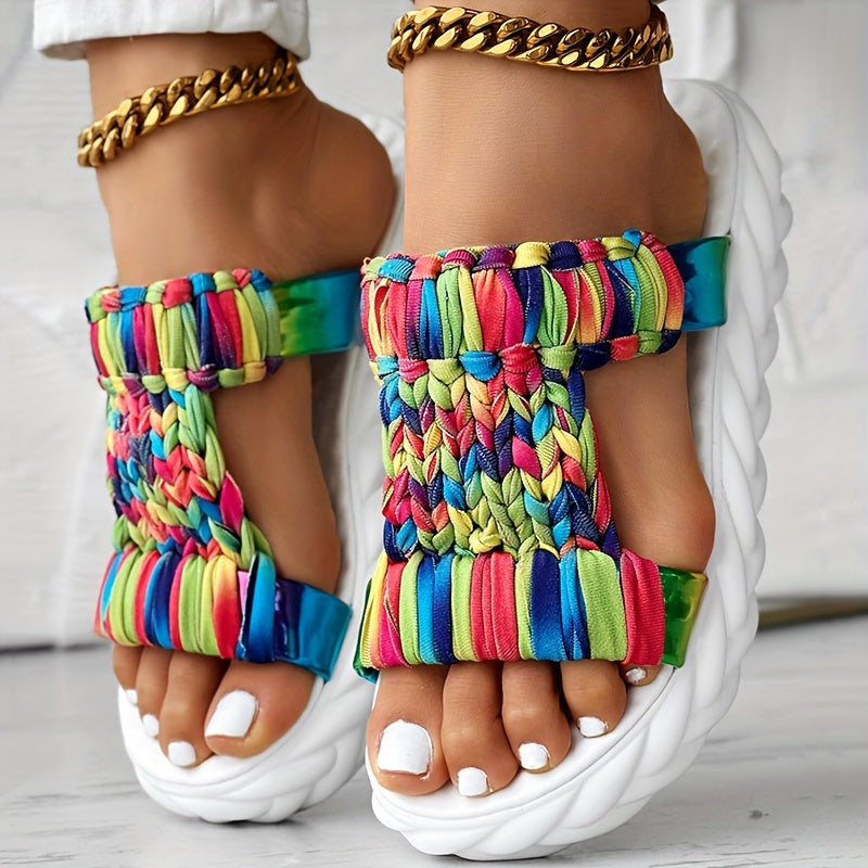 Braided Platform Slippers