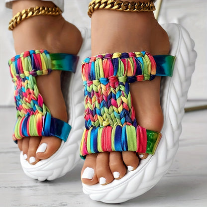 Braided Platform Slippers