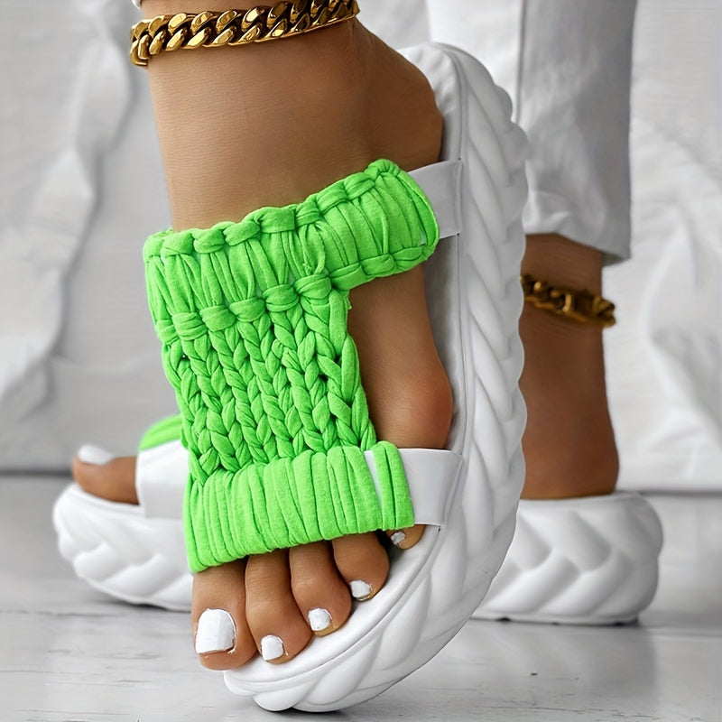 Braided Platform Slippers