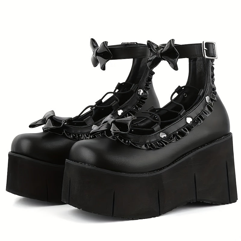 Bow & Stud Platform Shoes