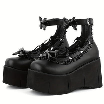 Bow & Stud Platform Shoes