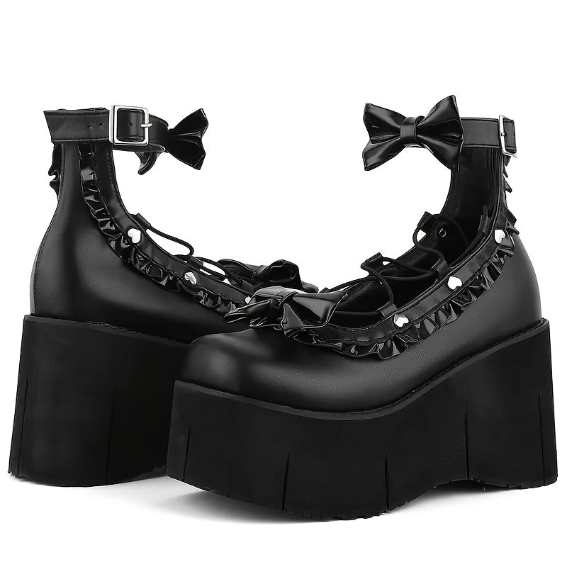 Bow & Stud Platform Shoes