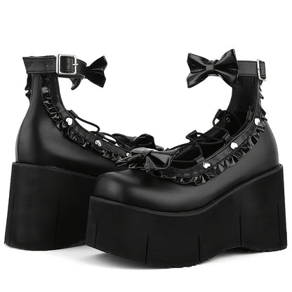 Bow & Stud Platform Shoes