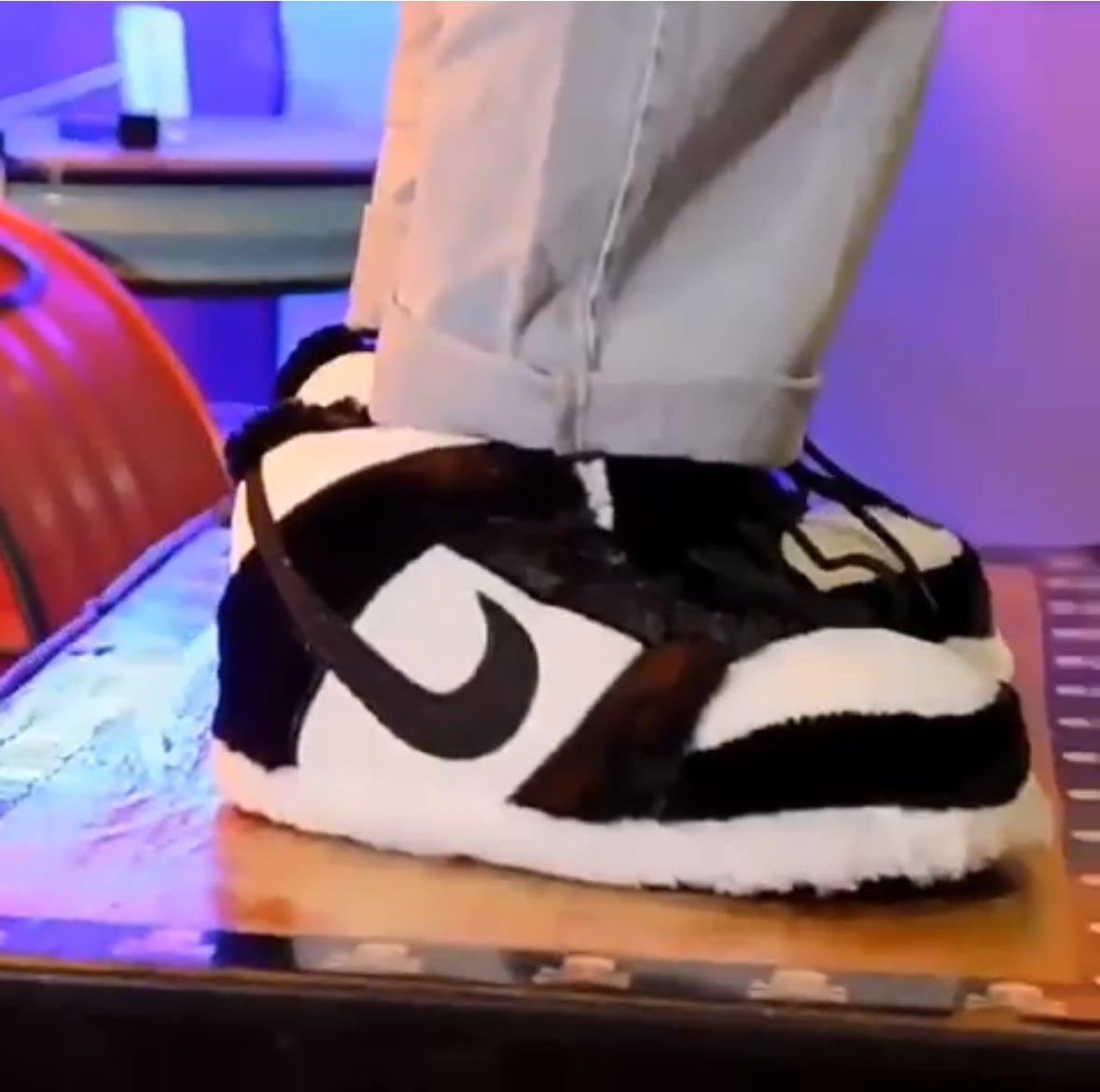 Sneaker Slippers Black and white panda Jordan 1 unisex for adults&kids